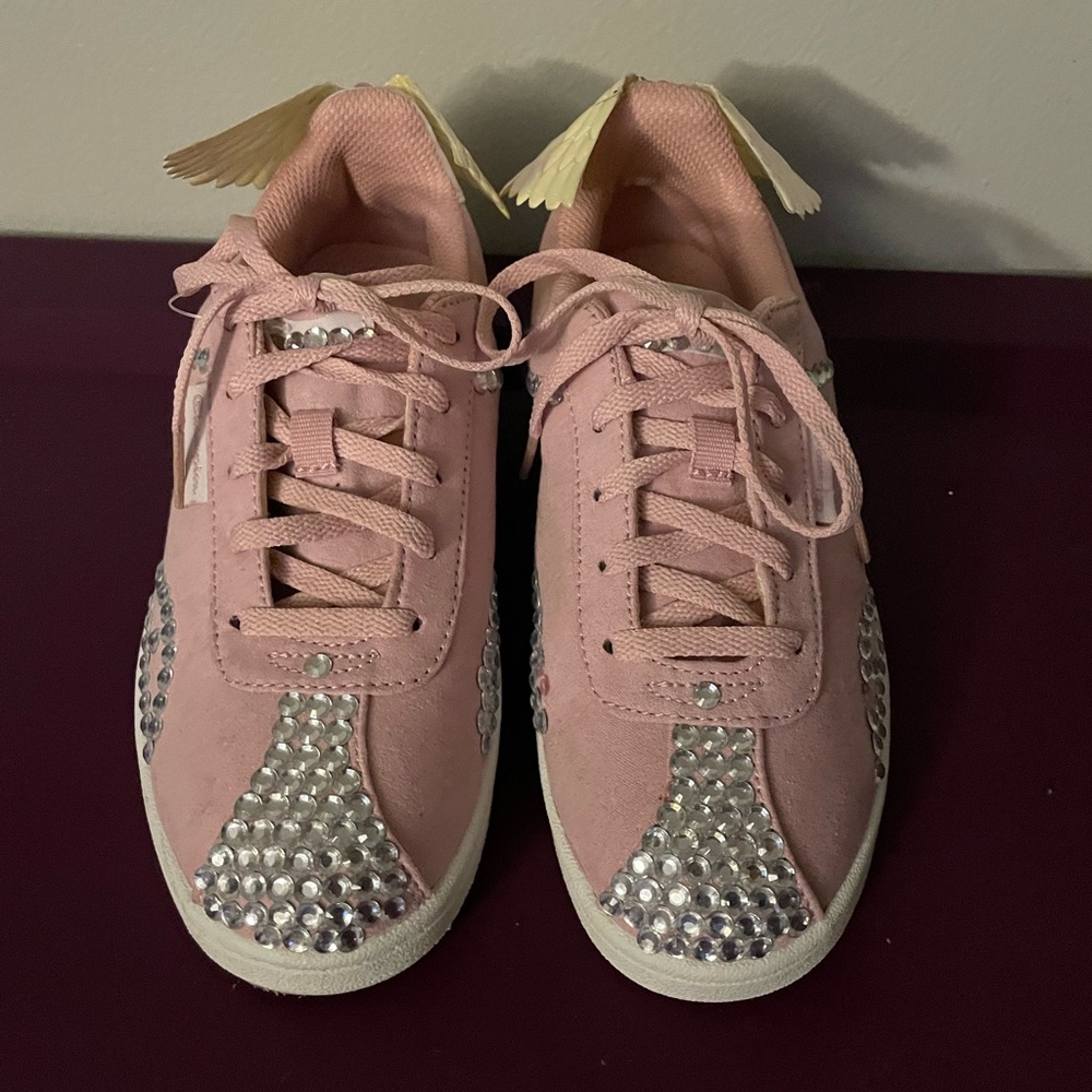 Champion Pink Kids Sneakers with Silver Accents